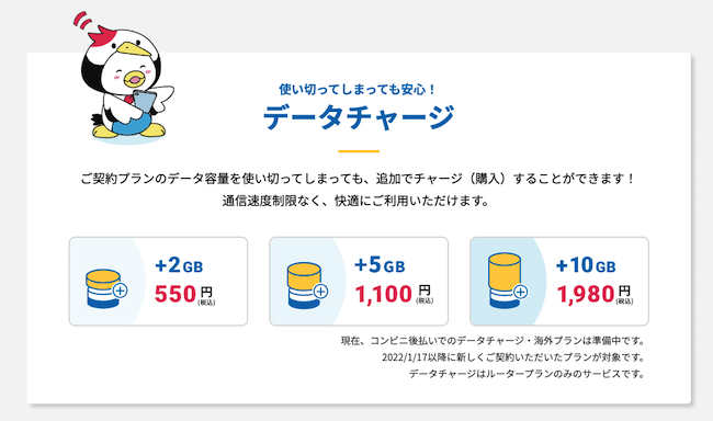 1350円 SEAL限定商品 追加データ100ギガ Softbank回線 リチャージWiFi専用